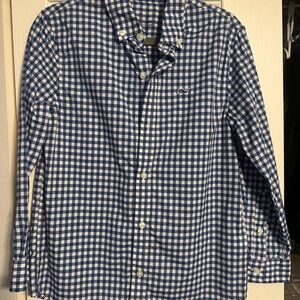 Vineyard Vines Blue Checkered Boys Shirt 🐳